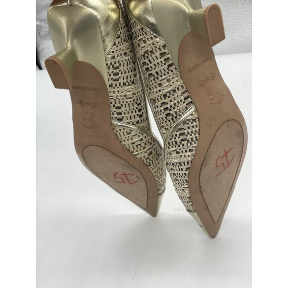 Franco Sarto Womens Darcy Pointed Toe Shoes 8 Kitten Heels Pumps Party Wedding - Picture 7 of 7